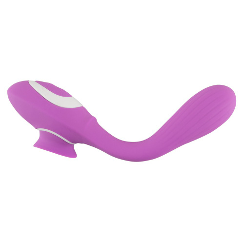 You2Toys 2 Function Bendable Vibe вибратор с вагинально-клиторальной стимуляцией и шаловливым язычком, 22.3х3.4 см